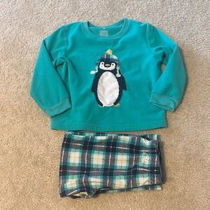 Carters fleece boys penguin pajama set size 4T